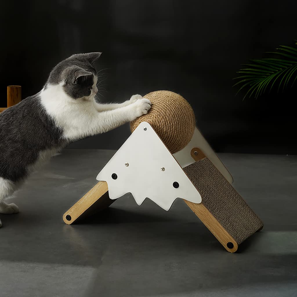 Qpets Cat Scratch Pad Cat Scratcher Toy Rack, Natural Sisal Ball Toy for Cat, Non-Slip Scratch Pad for Cats, Cat Ball Toy Scratcher for Indoor Cats and Kittens, No More Scratches on Sofa Qpets Cat Scratch Pad Cat Scratcher Toy Rack, Natural Sisal Ball Toy for Cat, Non-Slip Scratch Pad for Cats, Cat Ball Toy Scratcher for Indoor Cats and Kittens, No More Scratches on Sofa